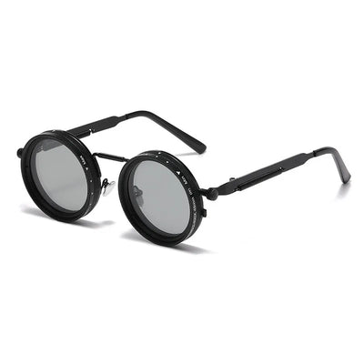 ND9 Adjustable Polarized round Sunglasses Dimming Sun Glasses Men Women Retro Punk Men'S Fishing Eyeglasses Outdoor Shades UV400
